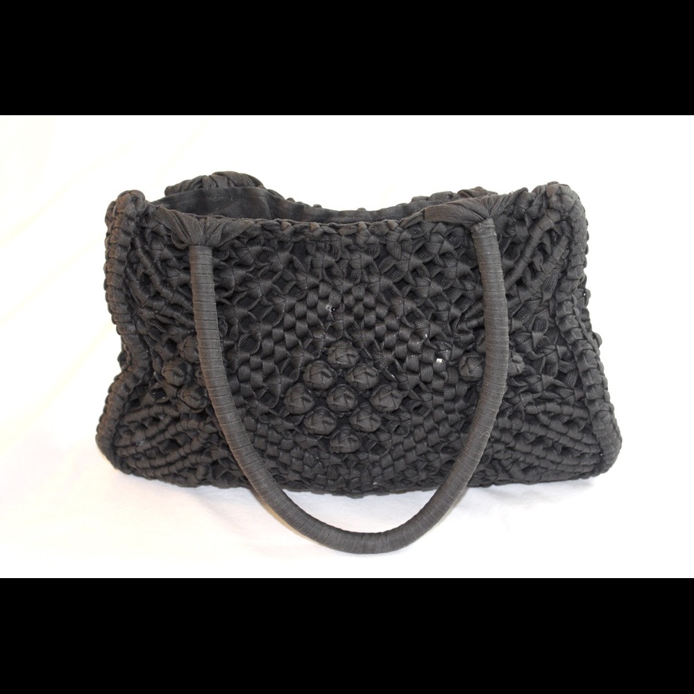 Vintage handmade knot hand bag purse
